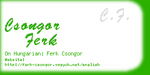 csongor ferk business card